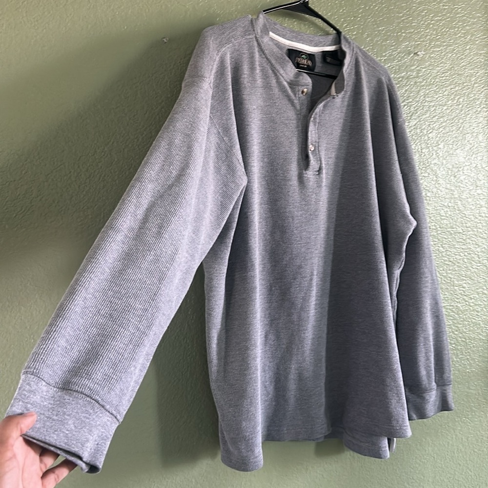 RED HEAD Men’s Light Gray Waffle Knit Sweater Shirt Size 2XL - Picture 6 of 6